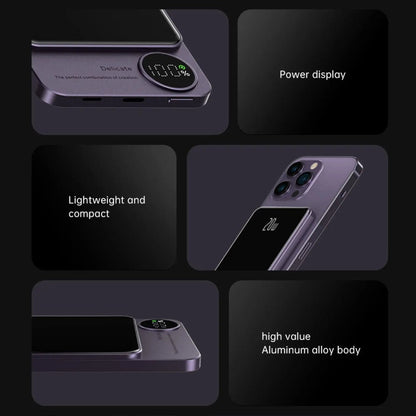 Sleek  Magnetic Fast Charging Power Bank – Wireless, High-Capacity Backup Battery for All Devices