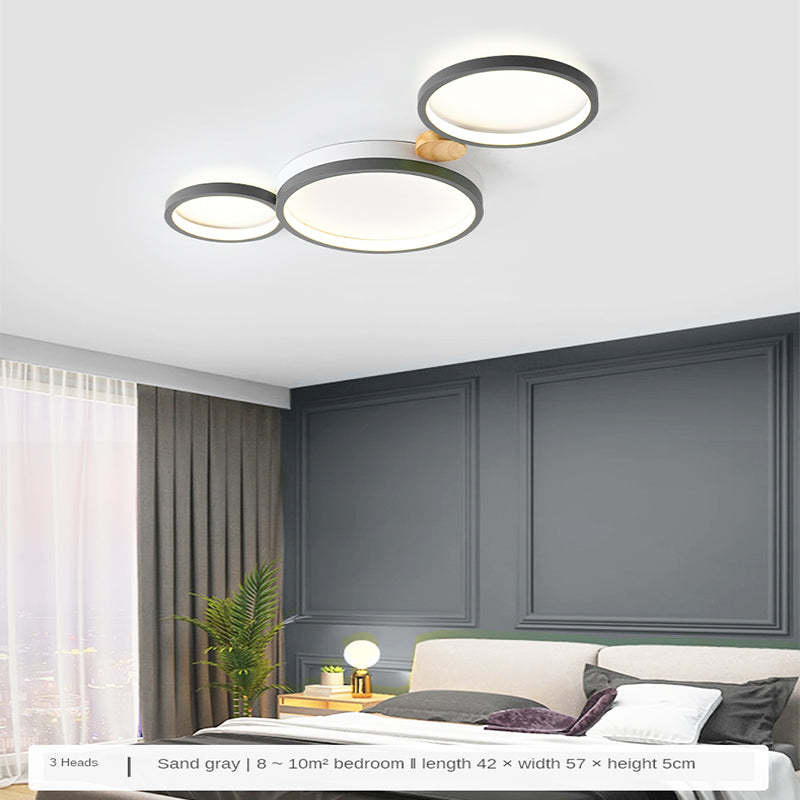 Round Flush Mount Ceiling Light White Gray Green Bedroom