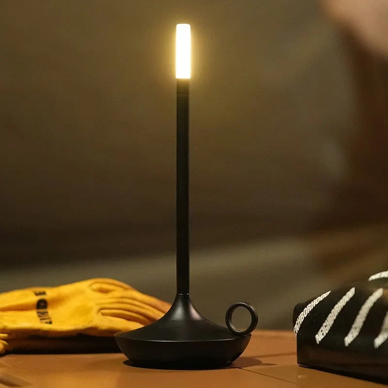 Wick LED Candle Light Table Lamp