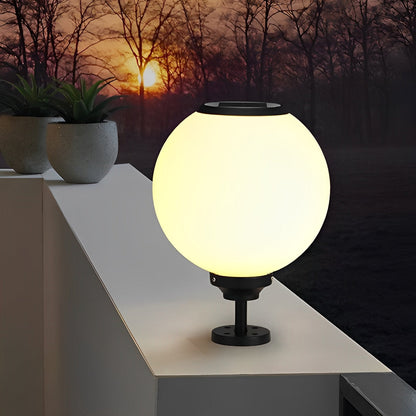 Waterproof Ball Three Step Dimming LED Solar Post Caps Lights