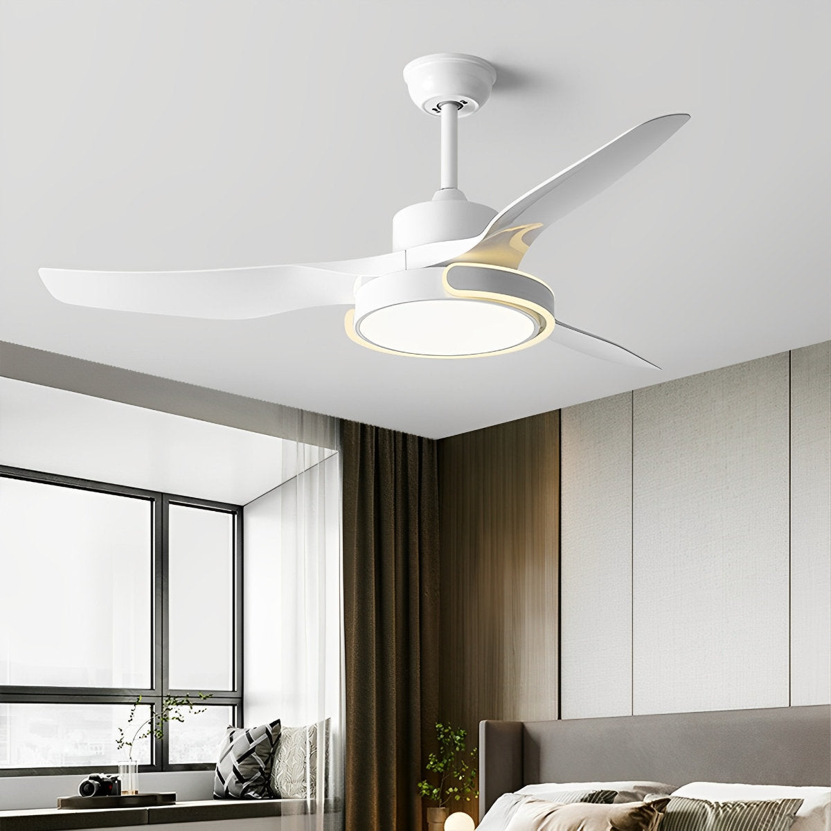 Ceiling Fan with Lights Remote Control Reversible