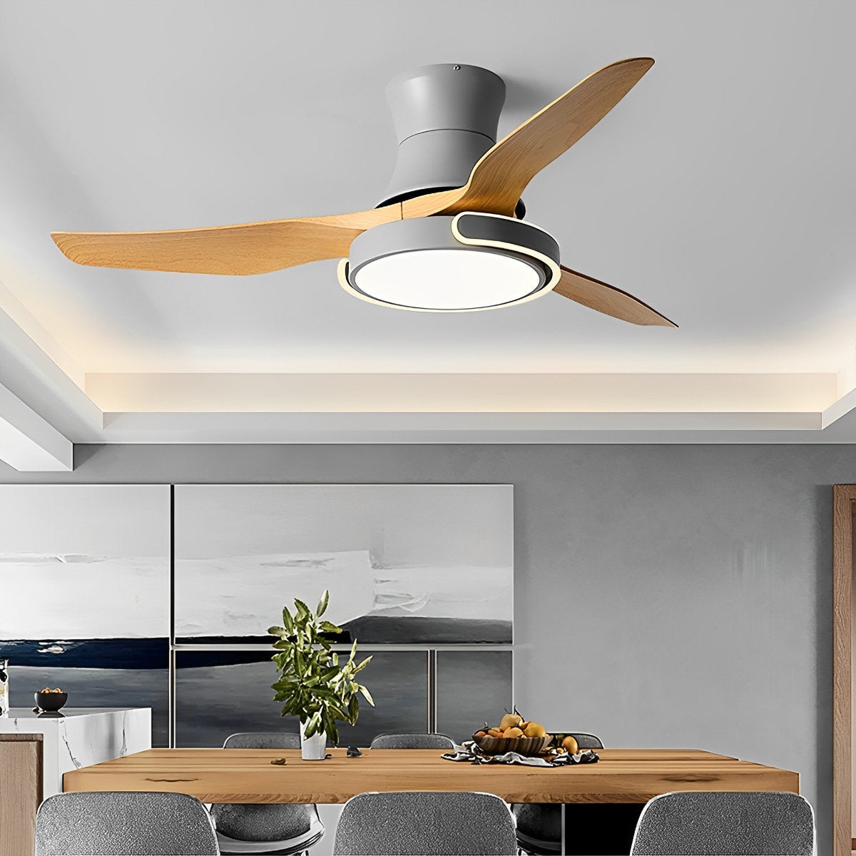 Ceiling Fan with Lights Remote Control Reversible