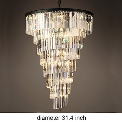 Classical Rustic Spiral Shining Crystal Chandelier