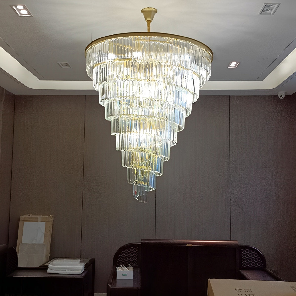 Classical Rustic Spiral Shining Crystal Chandelier