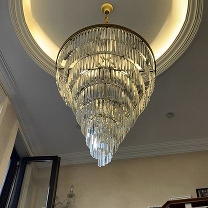 Classical Rustic Spiral Shining Crystal Chandelier