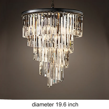 Classical Rustic Spiral Shining Crystal Chandelier