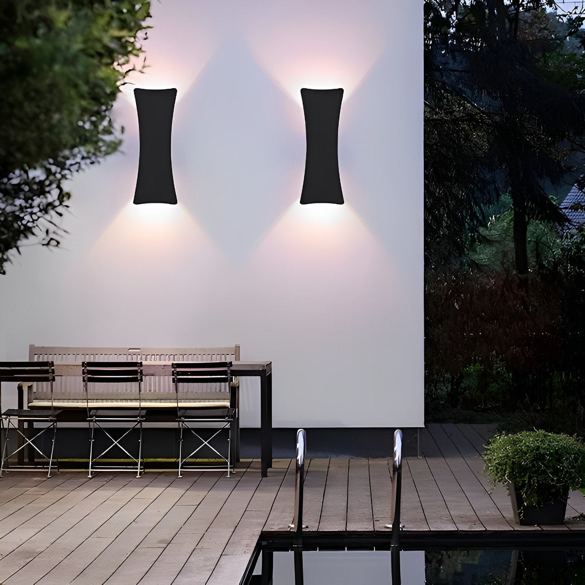 Waterproof Modern Arc Up and Down Outdoor Wall Light