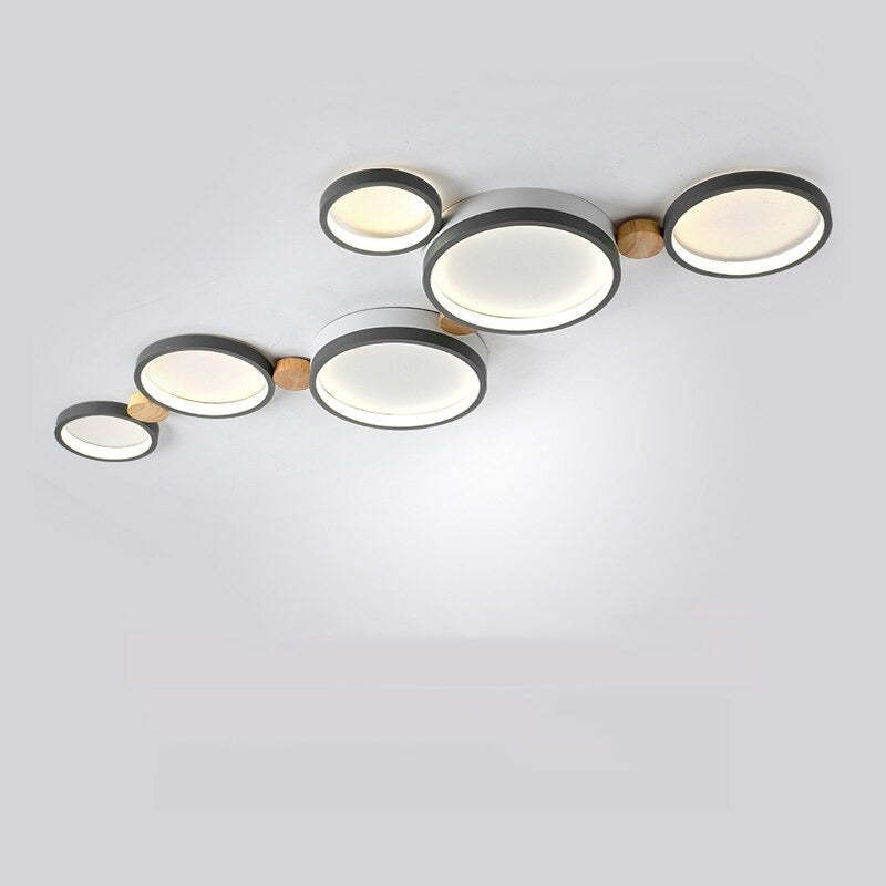 Round Flush Mount Ceiling Light White Gray Green Bedroom