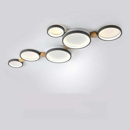 Round Flush Mount Ceiling Light White Gray Green Bedroom