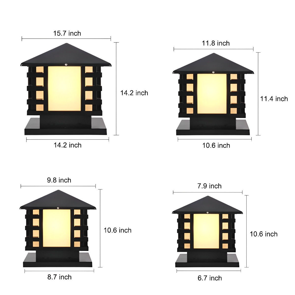 Retro Column LED Antique Garden Waterproof Courtyard Stigma Lamp