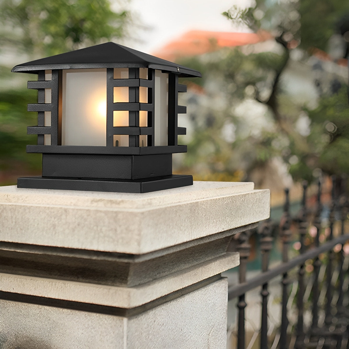 Retro Column LED Antique Garden Waterproof Courtyard Stigma Lamp