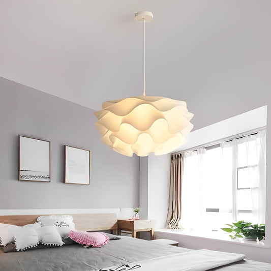 Flower Shaped Three-step Dimming LED White Chandelier Pendant Light