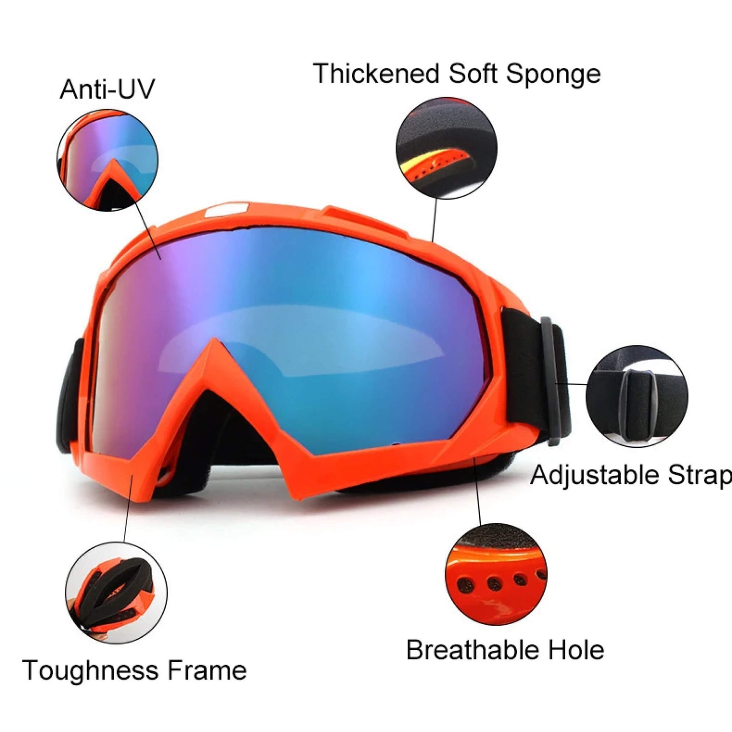 Snow Skiing Goggles Snowboard Top Rated Sunglasses for Men and Woman Female Ladies