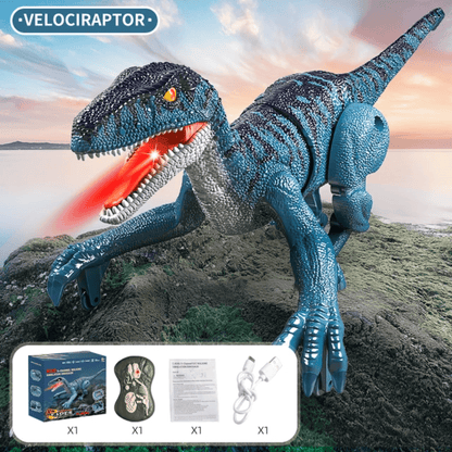 Remote Control Dinosaur Radio Controlled RC Dino Toy Velociraptor T Rex with Remote