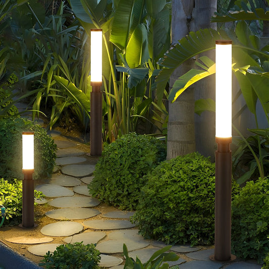 Waterproof Modern Cylinder Long Barrel Column Post Lights Pillar Lights