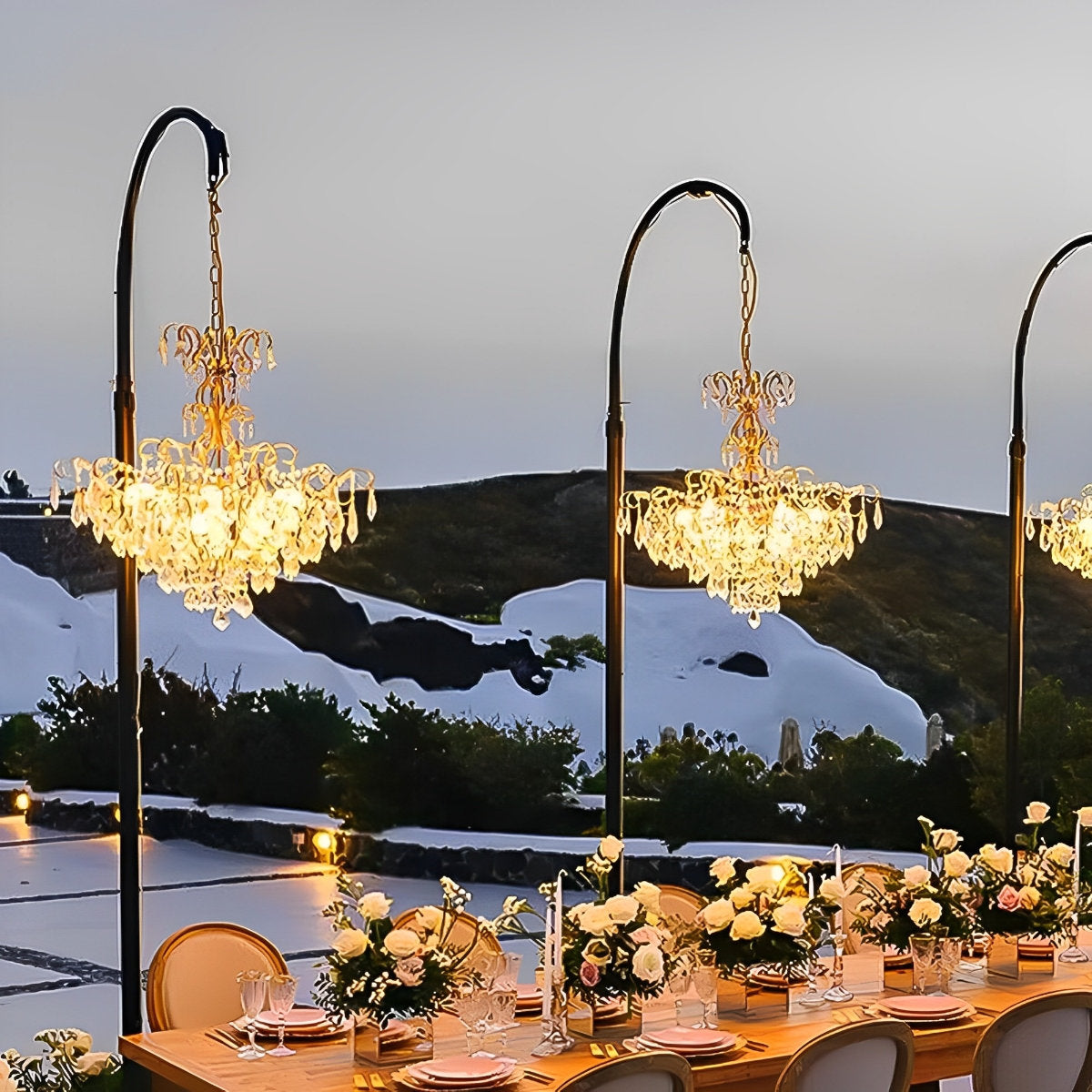 Luxury Waterproof Outdoor Wedding Crystal Chandeliers