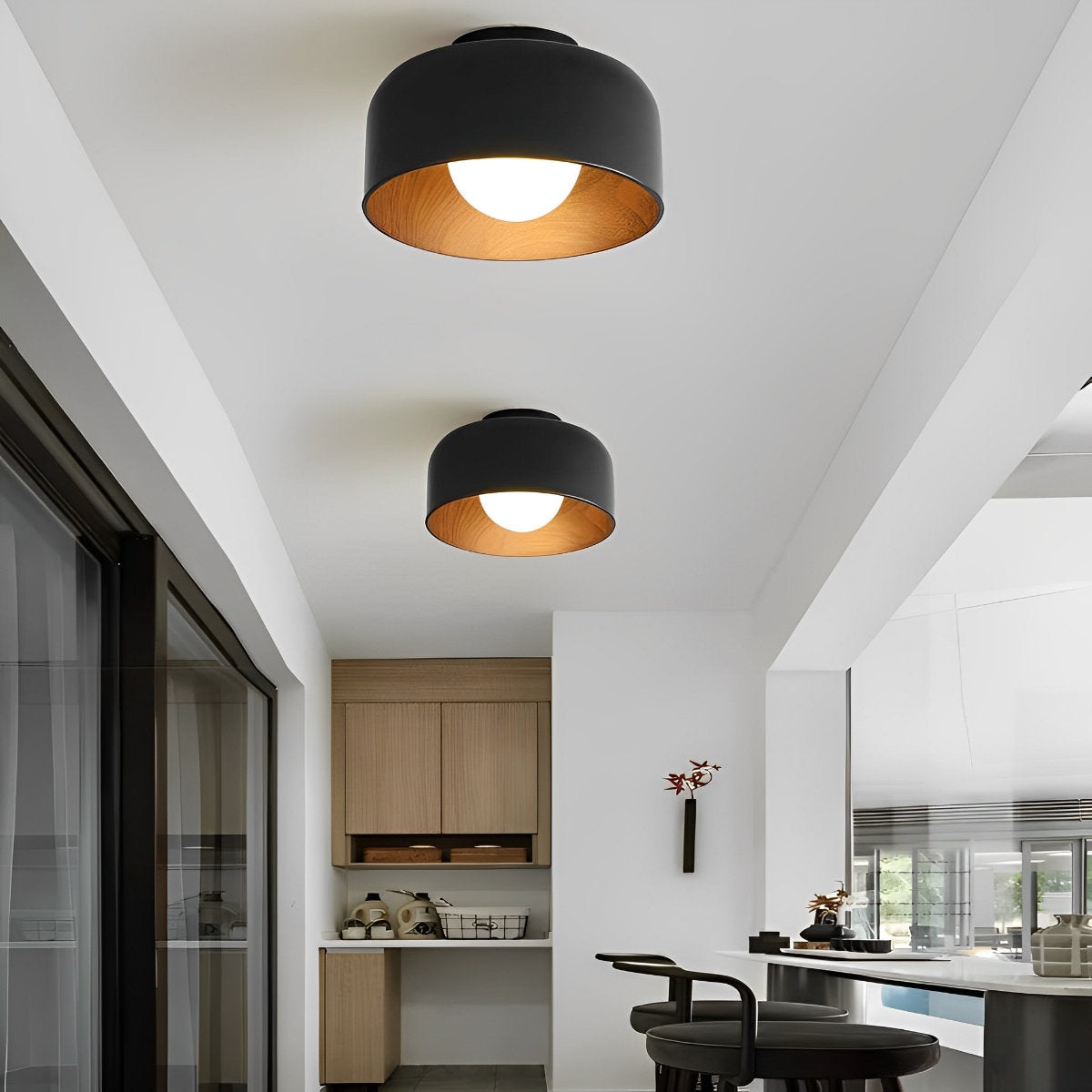 Minimalist Bowl LED Ceiling Light Flush Mount Lighting Chandelier