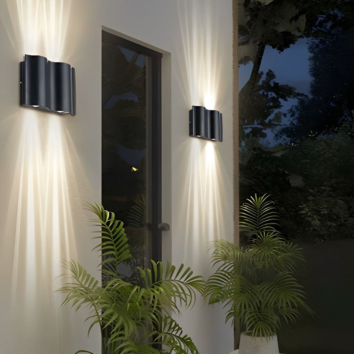 Waterproof Modern Water Wave Up and Down Wall Sconce Light