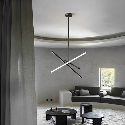 Modern Chandelier Ceiling Light Black & White For Living Room