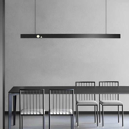 Modern Minimalism Black Long Industrial Ceiling Light For Living Room