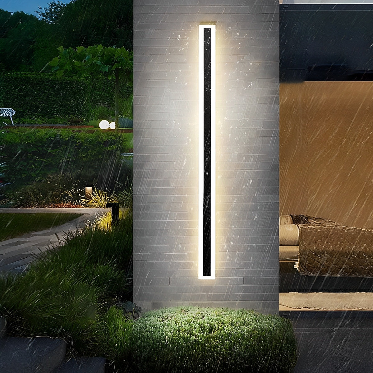 Waterproof Modern Long Strip Outdoor Wall Sconce Lighting