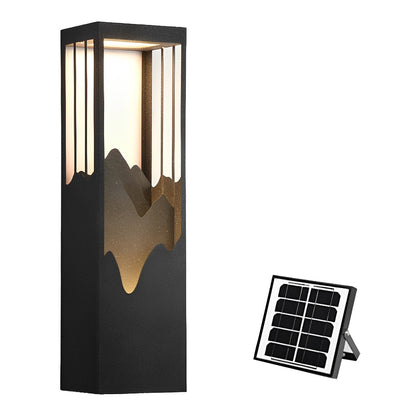 Waterproof Solar Mountain Scenery Led Wall Sconce Garden Wall Light