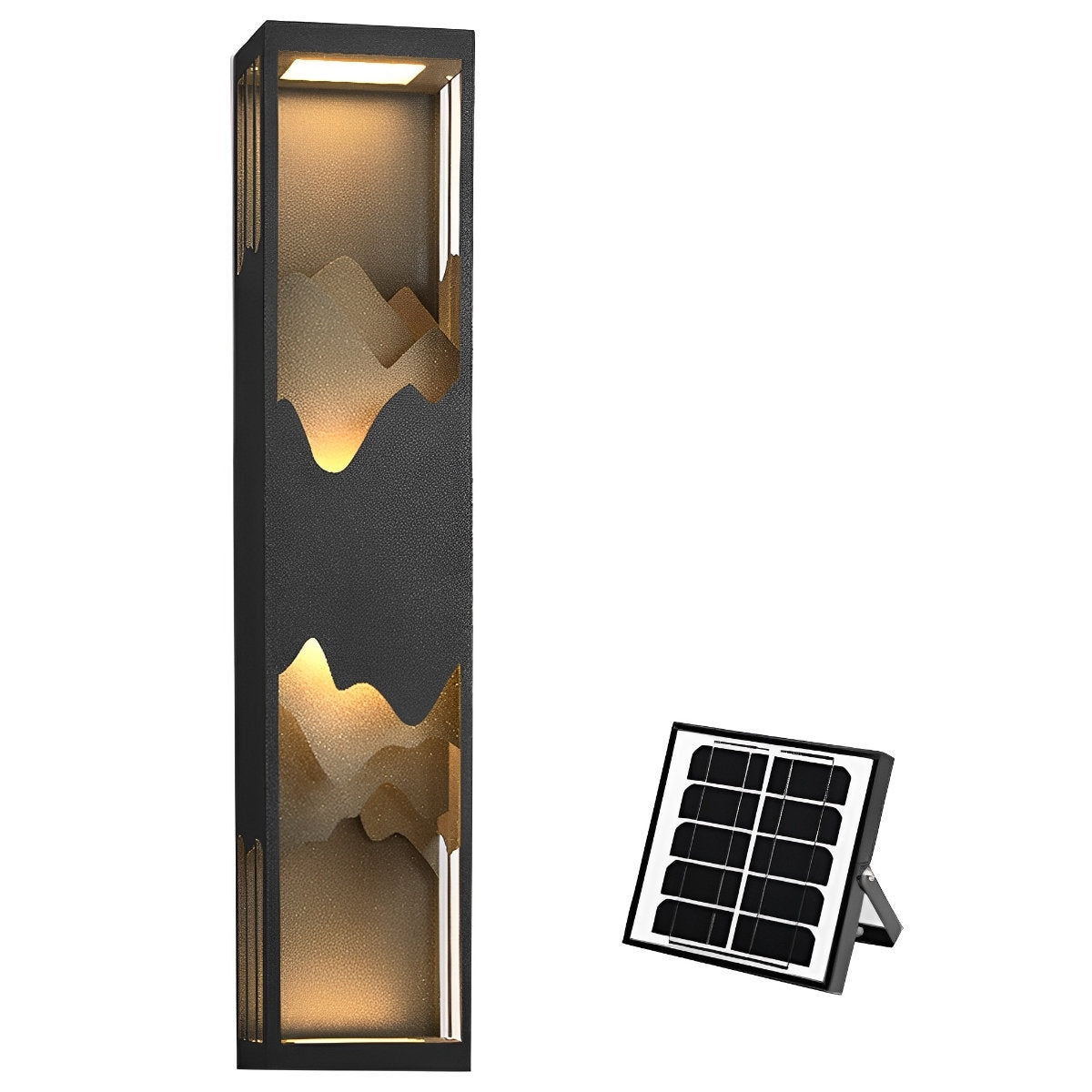 Waterproof Solar Mountain Scenery Led Wall Sconce Garden Wall Light