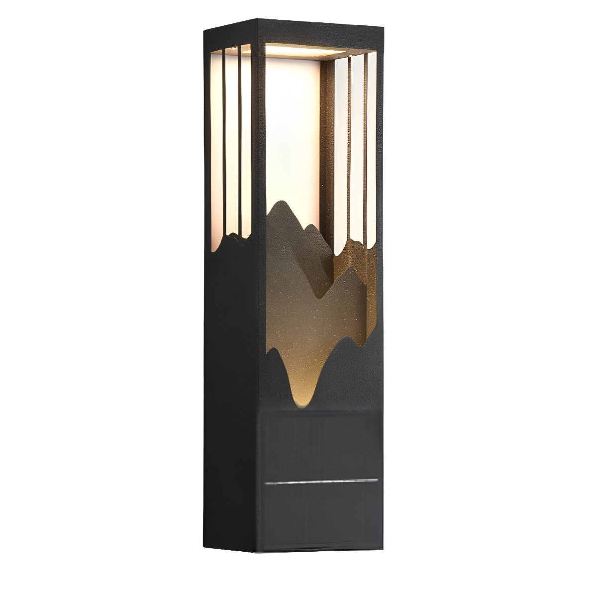 Waterproof Solar Mountain Scenery Led Wall Sconce Garden Wall Light