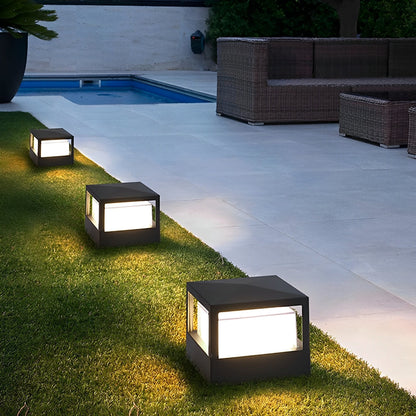 Waterproof Modern Square Outdoor Post Cap Light Fence Landscape Light