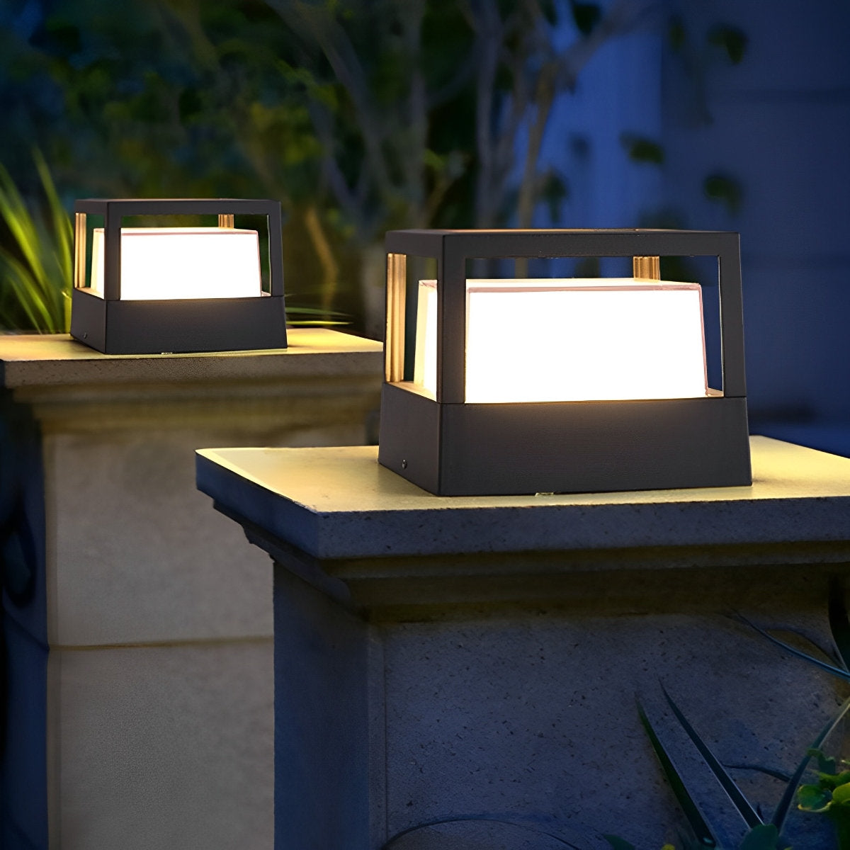 Waterproof Modern Square Outdoor Post Cap Light Fence Landscape Light