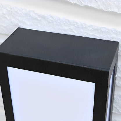 Rectangular LED Waterproof Black Modern Outdoor Exterior Light Wall Sconce