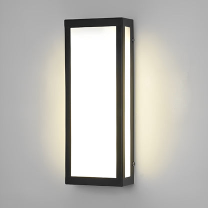 Rectangular LED Waterproof Black Modern Outdoor Exterior Light Wall Sconce