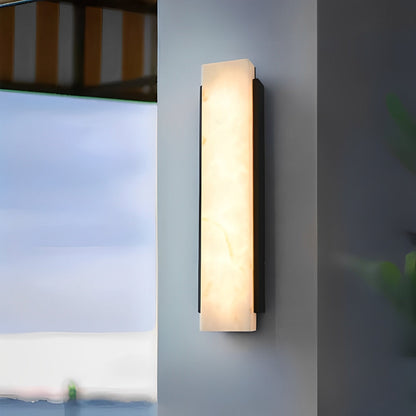 Rectangular Metal LED Light Waterproof Black Modern Outdoor Wall Lights