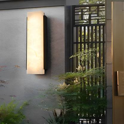 Rectangular Metal LED Light Waterproof Black Modern Outdoor Wall Lights