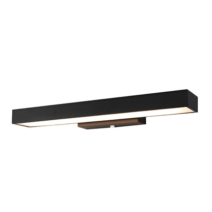 Rectangular Minimalist Waterproof Motion Sensor Black Modern Wall Sconce