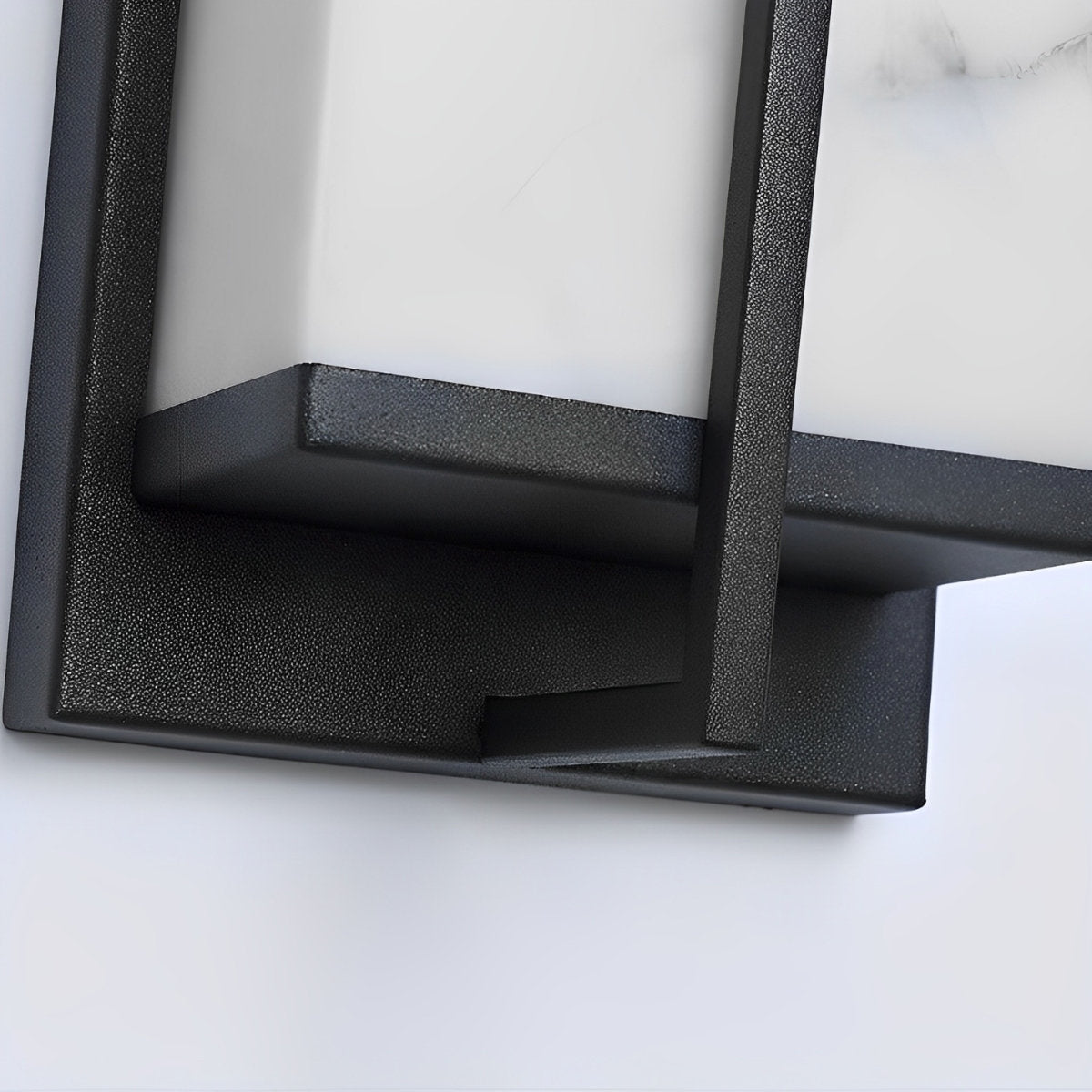 Rectangular Resin  Waterproof LED Black Modern Outdoor Sconce Wall Lamp