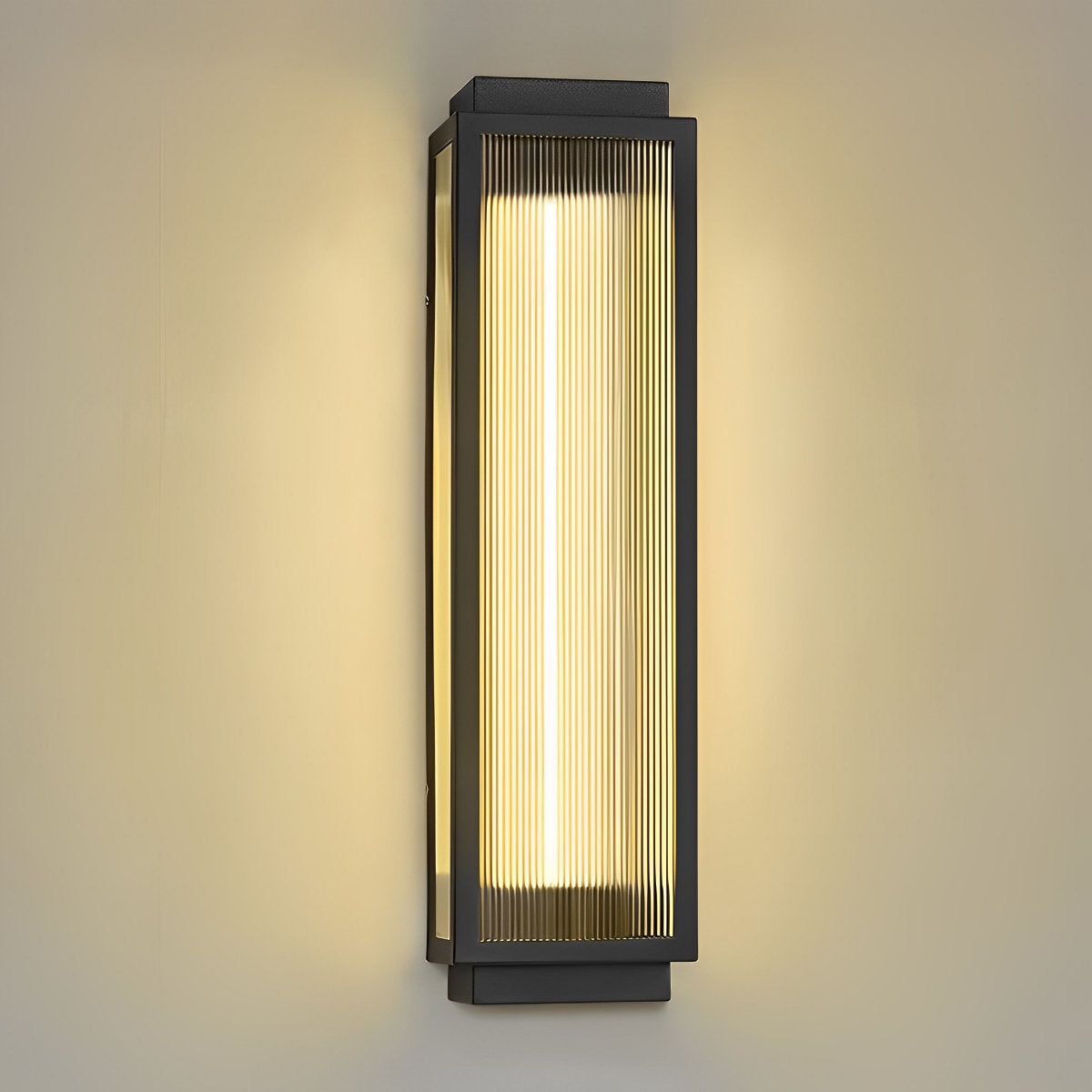 Rectangular Strip Waterproof LED Black Modern Wall Lights