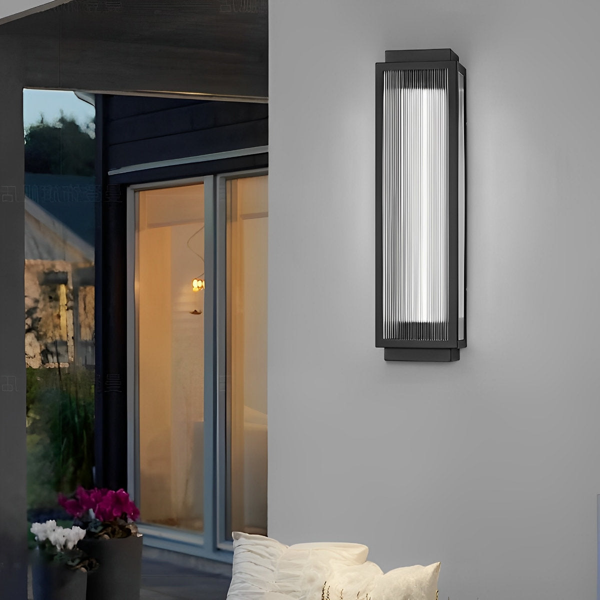 Rectangular Strip Waterproof LED Black Modern Wall Lights