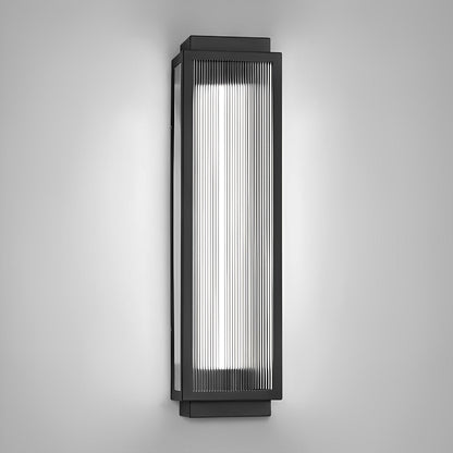 Rectangular Strip Waterproof LED Black Modern Wall Lights