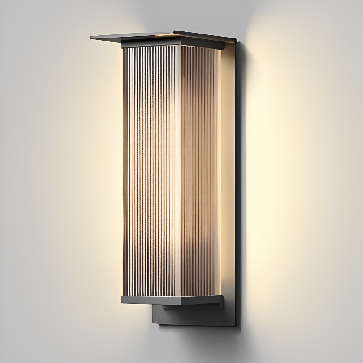 Rectangular Waterproof LED Modern Outdoor Solar Wall Sconces Lighting