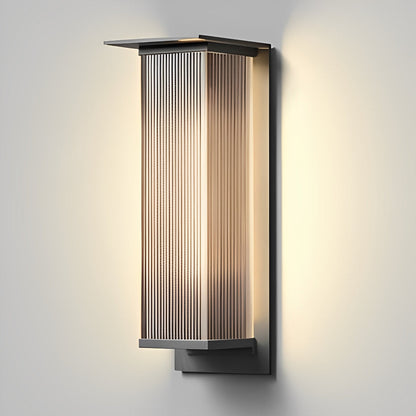 Rectangular Waterproof LED Modern Outdoor Solar Wall Sconces Lighting