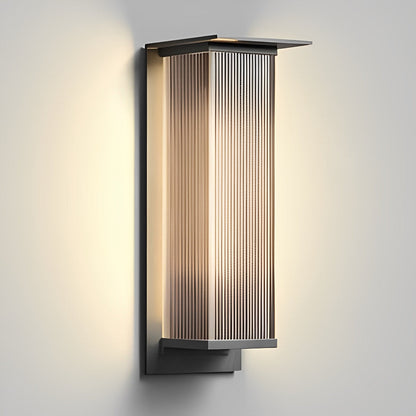 Rectangular Waterproof LED Modern Outdoor Solar Wall Sconces Lighting