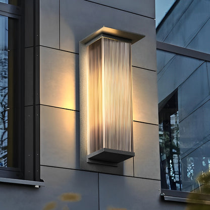 Rectangular Waterproof LED Modern Outdoor Solar Wall Sconces Lighting