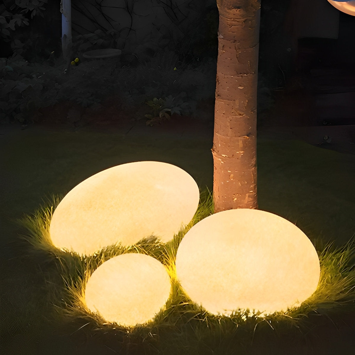 Resin Cobblestone Waterproof LED Creative Lawn Lights Outdoor Floor Lamp