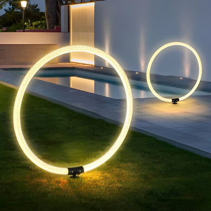 Ring Minimalist LED Waterproof Modern Outdoor Lawn Lamp