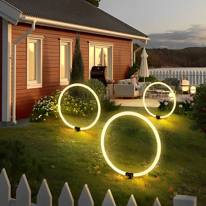 Ring Minimalist LED Waterproof Modern Outdoor Lawn Lamp