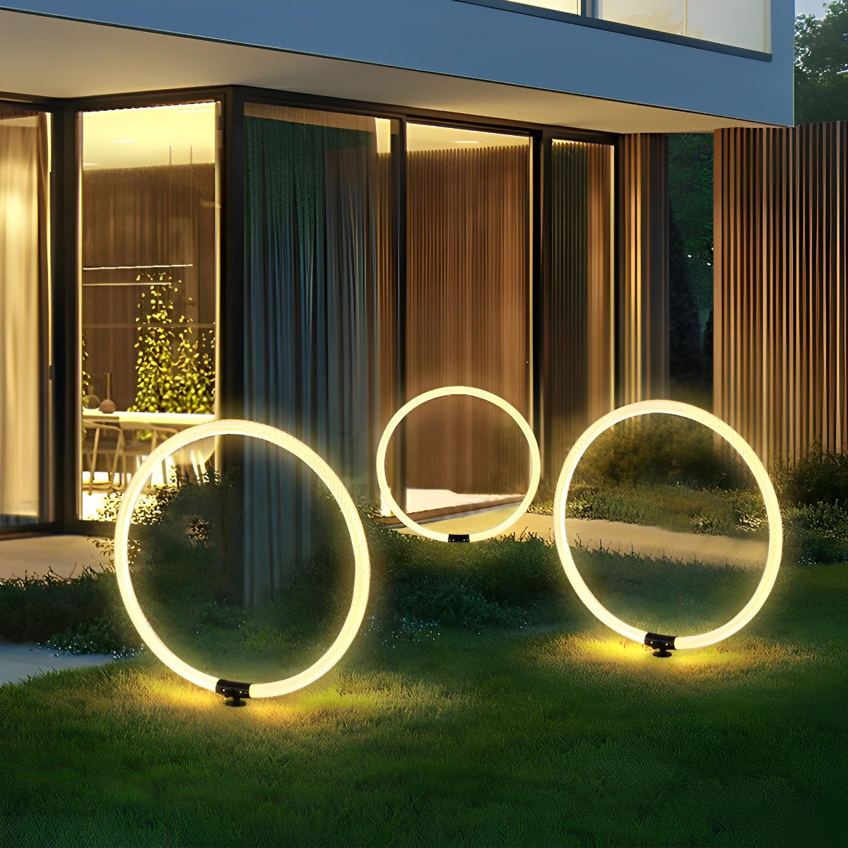 Ring Minimalist LED Waterproof Modern Outdoor Lawn Lamp