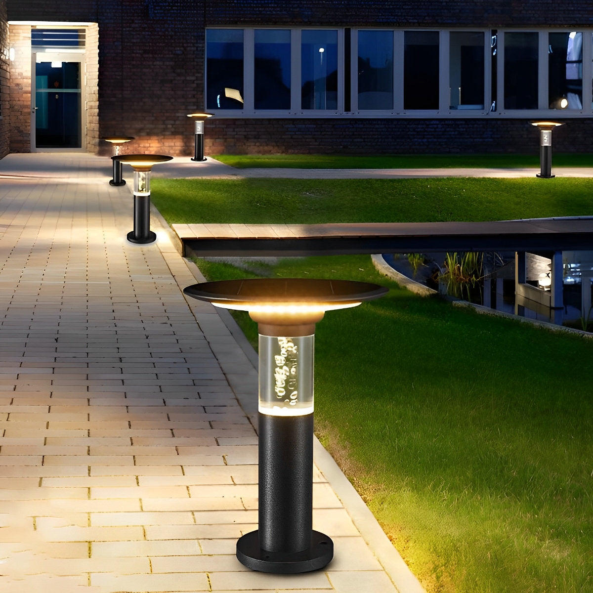 Round Creative Bubble Design Waterproof LED Modern Solar Path Lights