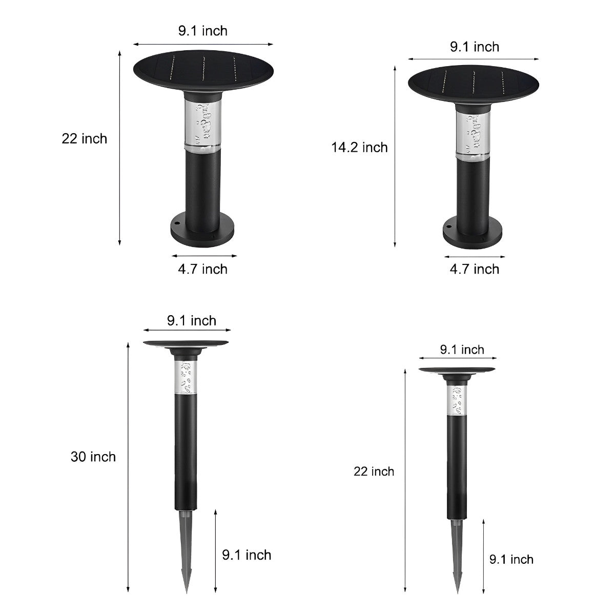 Round Creative Bubble Design Waterproof LED Modern Solar Path Lights