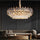 Round Oval Multi-layer Crystal Electroplating Metal Modern Chandelier